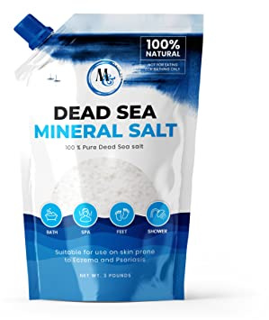 MARCO ESRA Pure Dead Sea Bath Salt for Bath & Foot Soak, Unscented, 3 lb