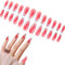 Luvadeyo Pack of 24 Stick-On Nails, French Wave Lines, False Nails,Artificial Fingernails, Acrylic Art Press On The Nail Tips for Women Girls