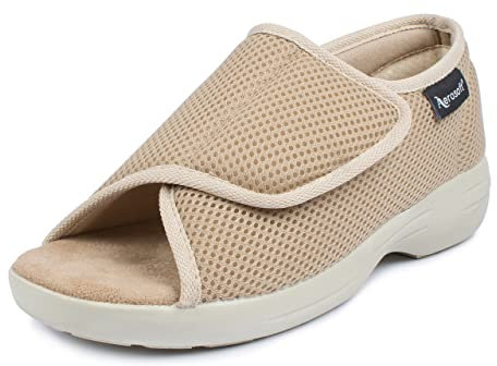 Aerosoft Sandalo da riabilitazione stretch 14 donna uomo antiscivolo (beige, 41)