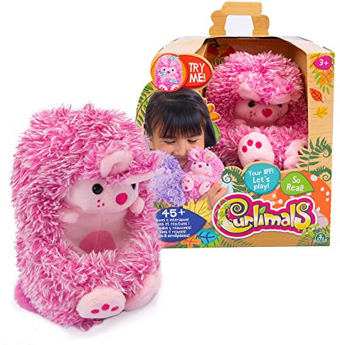 Giochi Preziosi Curlimals Bibi Coniglio Rosa, Pupazzo Peluche Interattivo, Morbido e Colorato per Stimolare la Curiosità dei Bambini, Peluche Adorabile fa Versetti e Si Rannicchia