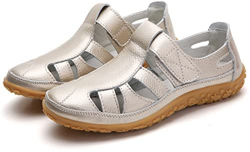 Dasongff Sandales Femme Été Confortable Compensé Sandale Plateforme Fermée Devant Slip on Semelle Epaisse Antidérapantes Sandale Orthopédique Sandales de Sport et D'Extérieur avec