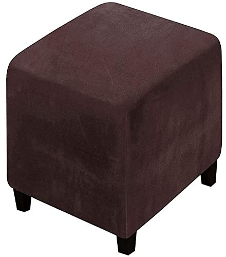 Ottomane Schonbezug Hockerbezug, 40x40/50x50/60x60 Hocker Husse für Fußhocker Quadratisch/Rechteckig, Stretch Bezug Ottomane Abdeckung Überzug Hocker Protector Waschbar Hockerabdeckung ( Color : #11 ,