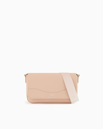 Armani Exchange Women's Wave, Essential, Silver Printed Logo Crossbody, Off Road