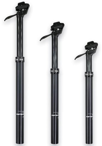 DJC Fahrrad-Sattelstütze, 100 mm, 125 mm, 150 mm, 175 mm, höhenverstellbar, Sattelstütze, kabellos, MTB, Rennrad, hydraulisch, EXA-Form, Speedup (100 mm Reise, 30,4 mm Durchmesser)