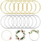 WDZGX Metallring Deko Ring Drahtringe zum Basteln 10cm 16Stk DIY Dekoration kann wiederholt verwendet für Traumfänger Makramee Wanddeko Floristik Hochzeit