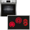 Neff Set BX38 compuesto por B1CCC0AN0 horno empotrado con CircoTherm, 60 x 60 cm, acero inoxidable, N 30 y T18SDH9L0, placa eléctrica autosuficiente, 80 cm, negro, con marco de apoyo, N 70
