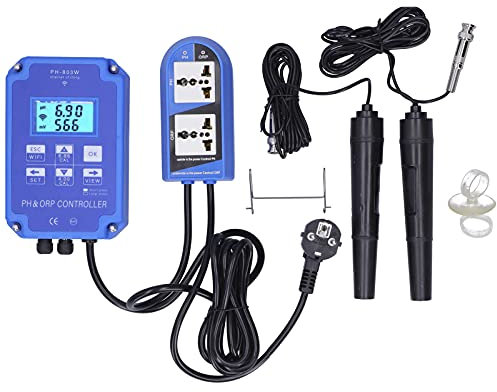 2-in-1-PH- und Redox-Regler, Echtzeit-Messgerät Zur Überwachung der Wasserqualität für die Fischbrut-Weinproduktion (EU-Stecker 250 V)