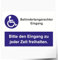 Indigos UG - Schild Behindertengerechter Eingang - freihalten - 297x210 mm - Hotel, Firma, Schutz, Kita, Arzt, Praxis - Sicherheit - Warnung - Aluverbundplatte 3mm, Wohnung - Hinweisschild