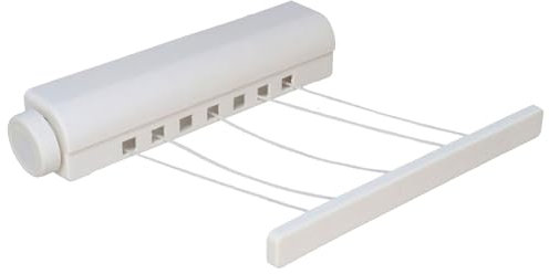 Tradineur - Tendedero Extensible de 5 Cuerdas - Longitud Máxima 3 Metros - Fabricado en PP - Ahorro de Espacio,Multifuncional para Ropa Seca y Húmeda