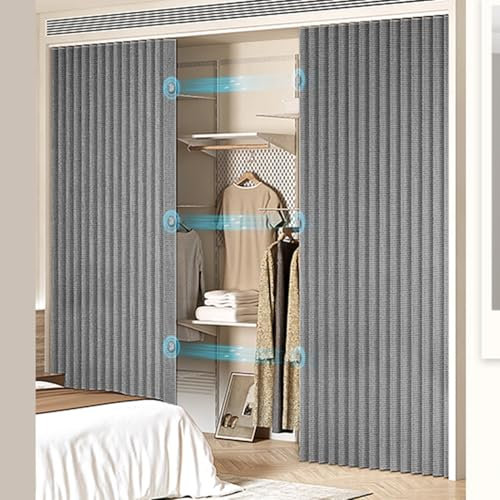 Paravento da Interno Divisorio per Tende a 2 Pannelli con Binario Autoadesivo, Muro di Separazione Dello Schermo per La Privacy Della Stanza per Finestre del Patio, Divisori di Supporto per Autistici(