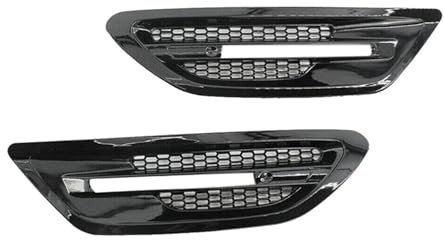 1 paar Auto Seite Kotflügel Air Vent Trim Abdeckung Kompatibel for BMW F10 Limousine 5-Serie M5 2011-2017 grille Out Rahmen(Gloss Black)