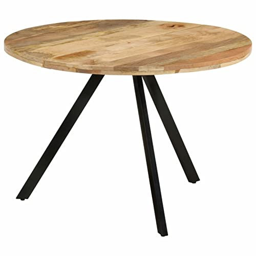 Somanki Esstisch, Esszimmertisch, Baumkantentisch, Dining Tables, Esszimmermöbel, Küchentisch, 110x75 cm Massivholz Mango