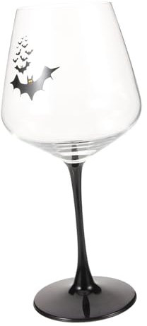 FUNOMOCYA Ensemble de Verres à Vin Rouge Effrayants d'Halloween - Gobelets à Pied Réutilisables - Tasses en Verre