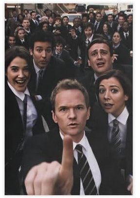 FISH DRAGATE Leinwandposter How I Met Your Mother 1, Wandkunst, Dekordruck, Bild für Wohnzimmer, Schlafzimmer, Dekoration, ungerahmt, 30 x 45 cm