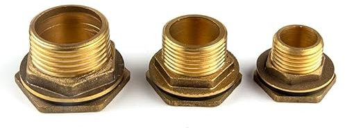 MEXEWORD 1 Pieza de Conector de Tanque de Agua de Cobre de 1/2 3/4 1 Tubo de latón Macho con Llave Suelta Simple, Accesorios giratorios, unión de Tuercas(3/4)