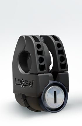 LOQSKI Ski & Pole Lock - Lightweight, Easy-to-Use Ski & Pole Holder. Fits in Pocket. UK Made (Black)