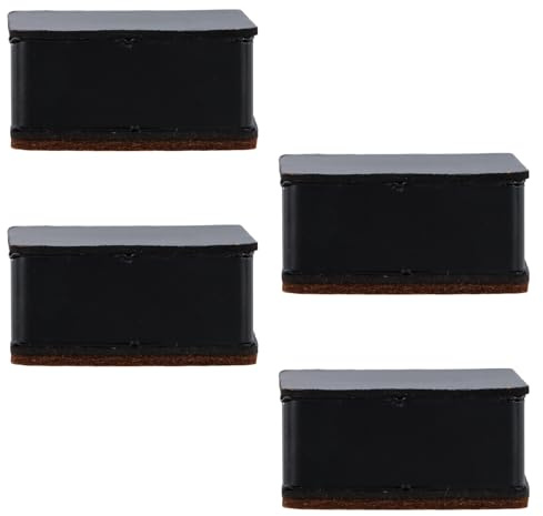 Dewocke 4 Pièces Rehausseur de Meubles en Acier Carbone, Hauteur de 3 cm Rehausseur Pieds de Lit, Rehausseur de Meuble Auto-adhésif Antidérapant, Rehausseur Pied de Table, Diamètre de 6 cm, Carré