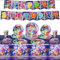 inside out compleanno, Inside Out Set di stoviglie per feste, per bambini, per bambini, per feste di compleanno e tavolo (viola)