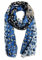 Jeamis XL Fashion Gepard Frühling Schals Leopard Sommer Halstuch Übergangsschal Baumwolle Stola Tuch Leo (Blau)