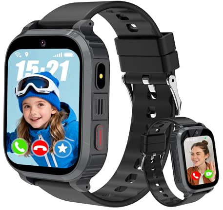 YEDASAH 4G Smartwatch Kinder, Videoanruf Kinderuhr mit GPS und Telefon, Spiele, Schulmodus, Kamera, SOS, IP68 Wasserdicht, Wecker