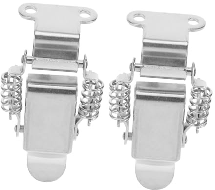 WOONEKY 2pcs Spring Toggle Latch Clamp Right Angle Hooks for Box Toolbox Heavy Duty Toggle Latch Spring Loaded Hasp Clamp Clip