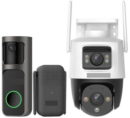 VEKELETE 2K Video Doorbell 2S Kit WiFi Smart Video Intercom Variable Voice Talk Human Detection DoorBell With Chime(DS2S Add Dual 10MP,U/S)