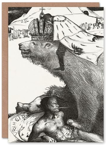 Artery8 Richard Roland Holst Art Card Tsar Nicholas II on the Russian Bear