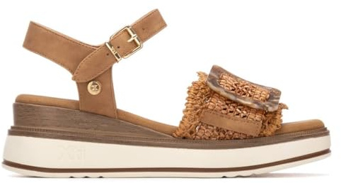 XTI - Sandalia Mujer Camel - Calzado Cómodo y Versátil - Moda casual - Modelo 14524001 (Talla 37)