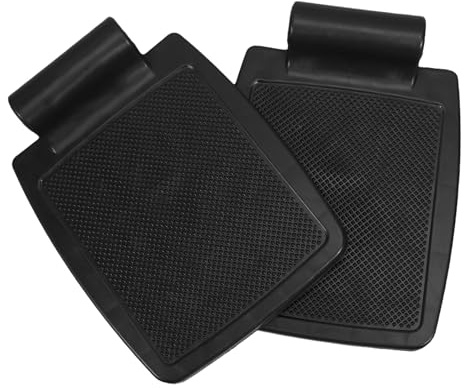 Abaodam Repose-pieds en Plastique Résistant pour Fauteuil Roulant, Paire 19x15x1,5 Cm Trou de Fixation 1,8 Cm, Surface Antidérapante, Remplacement Pratique et Léger pour Mobilité et Voyage