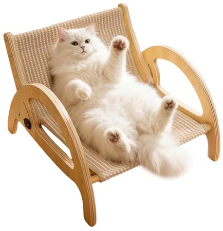Yurosuis Rascador para Gatos,Sillón con Respaldo Ajustable | Sofá Rascador Y Cama para Mascotas - para Gatitos y Mascotas Afilar Garras Dormir Protección Interior Hogar Puerta Pared Alfombra