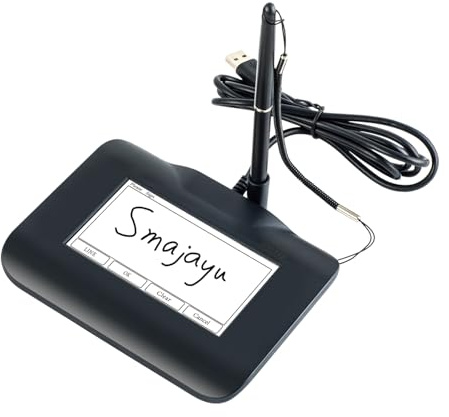 Pad per firma elettronica FP430S, pad di acquisizione firma USB per computer portatili con Windows 7, 8, 10, 11, stilo per firma incluso, display LCD a colori da 4,3 pollici con retroilluminazione LCD