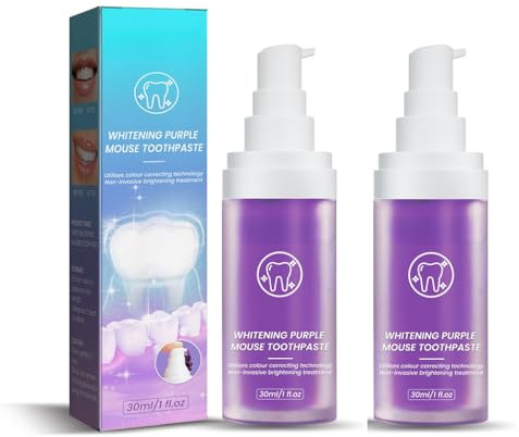 Purple Mousse Toothpaste - Whitening Teeth, Fresh Breath, Daily Gentle Stain Removal for Oral Care(2pcs)