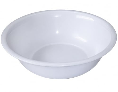 HELGUEFER - Waschschüssel aus robustem Kunststoff, 35 cm, weiß, für Krankenhaus- oder klinische Zwecke, Durchmesser 35 cm, Höhe 13 cm, kompakt und handlich, einfache und schnelle Reinigung