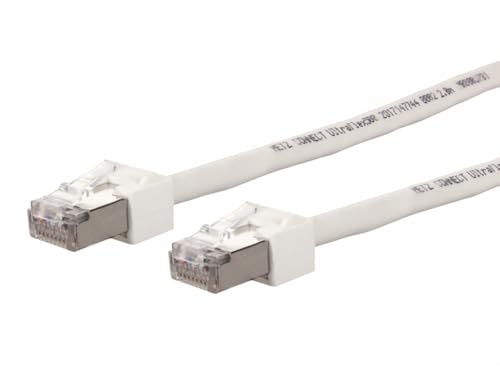 METZ CONNECT Patchkabel Kat.6 (Class E) S/FTP, Ultraflex500 VoIP, AWG 26, LSOH, weiß, 2 m