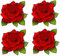 Akachafactory 4X Autocollant Sticker Vinyl Rose Fleur Voiture Moto