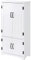 HOMCOM Buffet de Cuisine Armoire de Cuisine contemporaine Multi-rangements 2 placards 3 étagères MDF Panneaux Particules Blanc