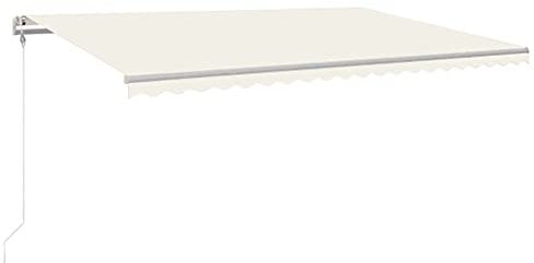 vidaXL Tenda da Sole Retrattile Automatica 500x300 cm Crema