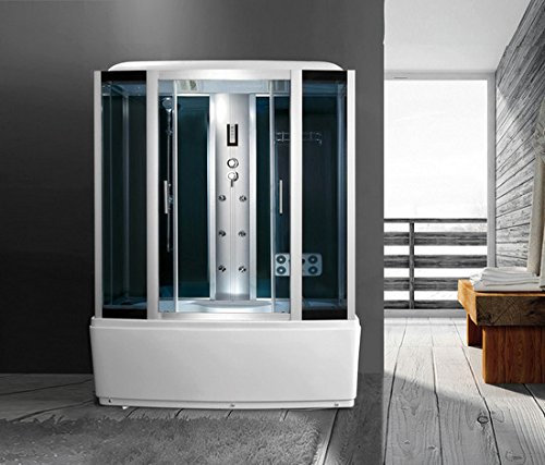 Bagno Italia Cabina idromassaggio 6 getti con vasca idromassaggio bagno turco bluetooth box doccia 170x85 cm