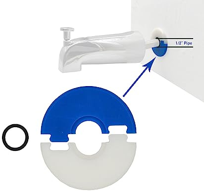 Welvzen 1/2 Copper Pipe Bathtub Spout Back Sealing, Bathroom Finished Wall Protection from Water Leakage, Bath Wall Leaking Prevention Disc Seal (1-Pack)