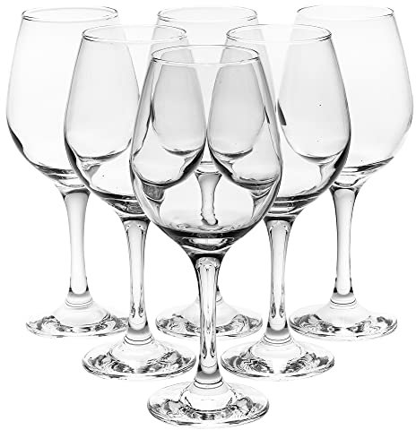 6 Piece Wine Glasses Set Qeensway Tall Stemmed Red White Wine Cups Dinner Party