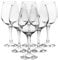 6 Piece Wine Glasses Set Qeensway Tall Stemmed Red White Wine Cups Dinner Party