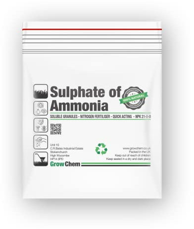Sulphate of Ammonia Fertiliser, 1Kg Bag, General Garden Fertiliser and Soil Improver, Vegetable Food, Great For Trees, Shrubs, And Hedges, Give An Added Boost to Flowering and Fruiting Plants