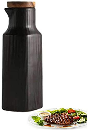 SHUNHUA Dispenser per Bottiglie di Olio di Oliva O Aceto, Dispenser per Bottiglia di Olio d'oliva o aceto in Ceramica Artigianale 400 ml Colore retrò, lattina per la conservazione della sa