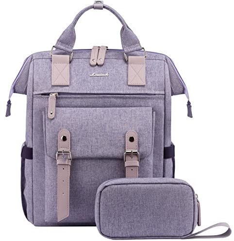 LOVEVOOK Sac a Dos Femme, Impermeable Sacs à dos pour Ordinateur Portable 15,6 Pouces Feminin avec Étui pour Câble de Données, Sac Ados PC Sac a Dos Ordi Elegant pour Voyage College Travail