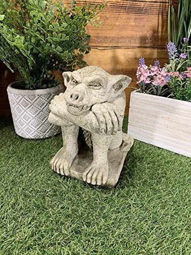 STONE GARDEN GARGOYLE IMP DETAILED GIFT CONCRETE ORNAMENT