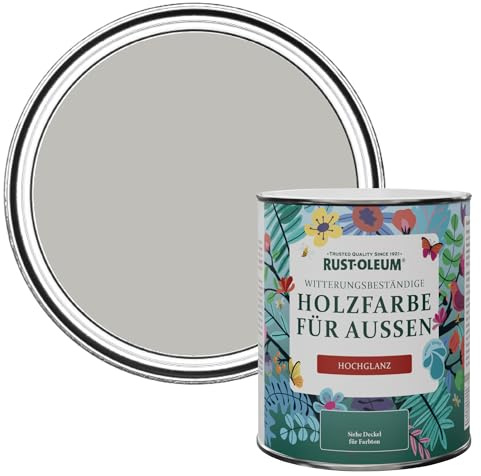 Rust-Oleum Grey Mould-Resistant Garden Paint In Gloss Finish - Flint 750ml