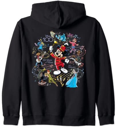 Disney 100 Years of Music and Wonder Mickey Full Color D100 Zip Hoodie