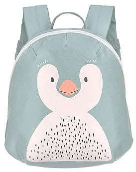 Lässig Mochila Infantil pequeña para guardería Mochila con Correa para el Pecho, 20 x 9.5 x 24 cm, 3,5 L/Tiny Backpack About Friends Penguin, Azul Claro