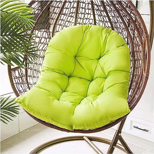 Rocking Chair Cushion Hanging Egg Chair Cushion, Soft Washable Basket Swing Chair Seat Cushion Replacement, Outdoor Porch Backyard Patio Hammock Swing Seat Pads Back Cushion,Burgundy No Chair (Green)