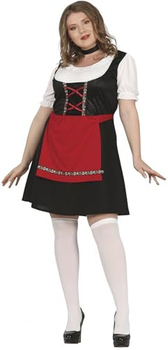 FIESTAS GUIRCA Oktoberfest Disfraz para Mujer - Traje Bávara Festival de Cerveza - Heidi Disfraz para Mujer Talla S 36-38